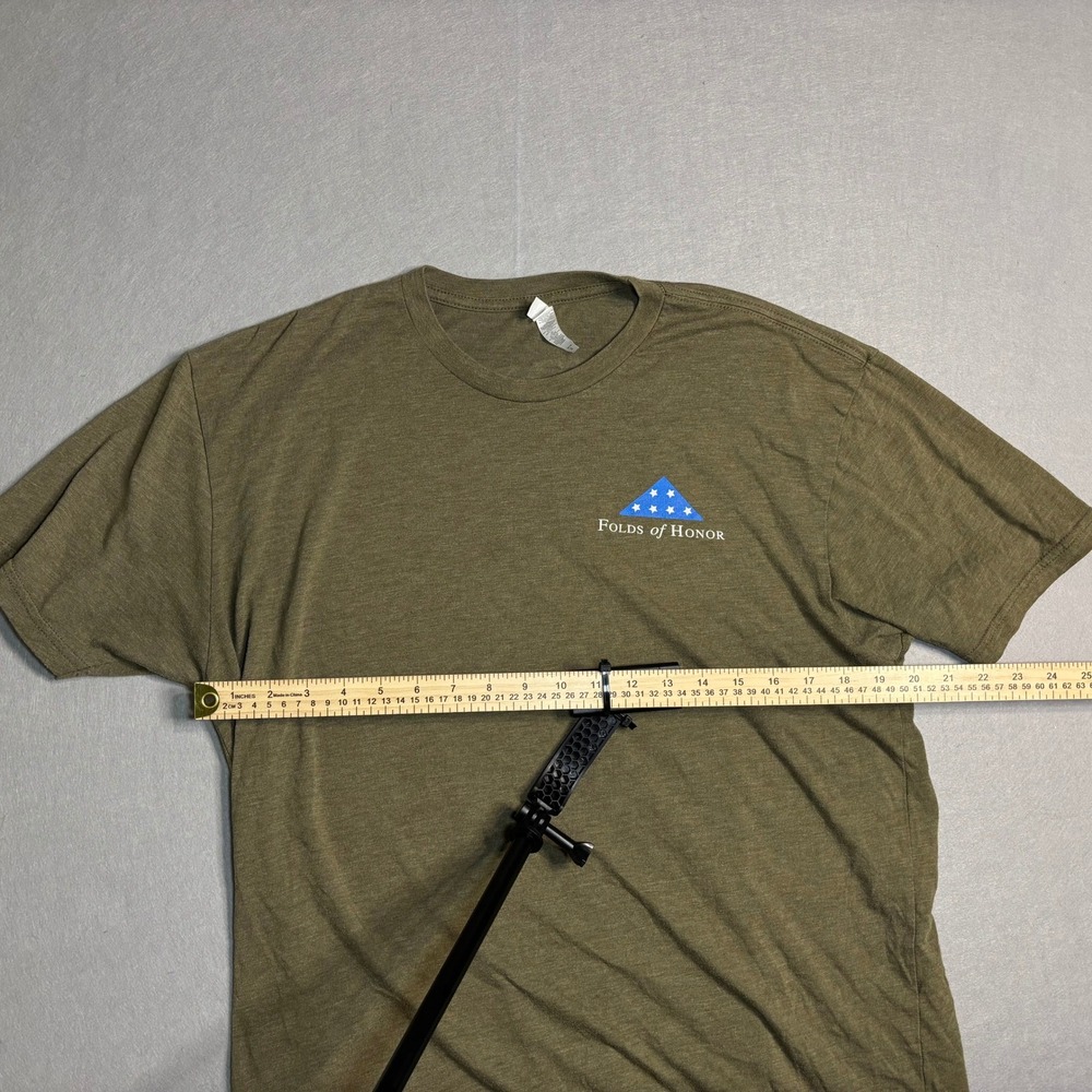 Next Level Folds of Honor Indiana Tri-Blend T-Shirt Men's XL Olive - Picture 2 of 16